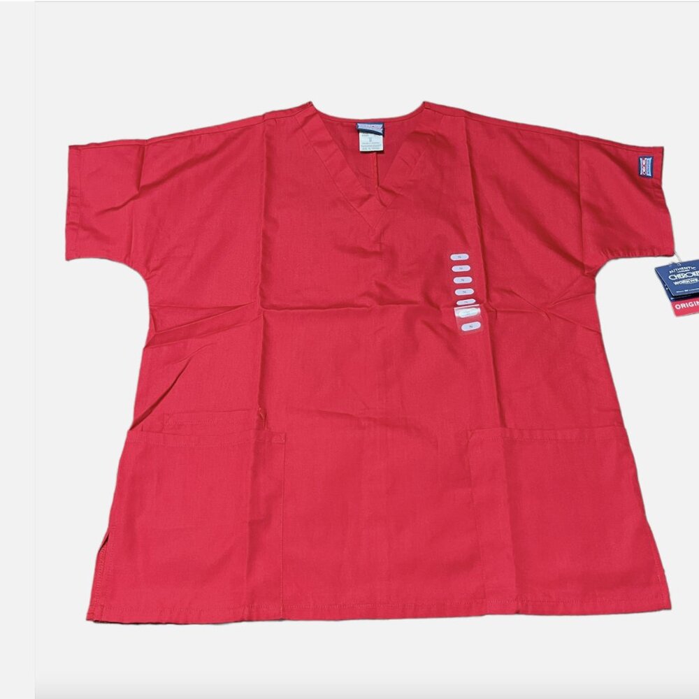 Cherokee Authentic Workwear Scrub Top Shirt Size Medium Red New with Tags